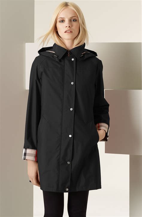 burberry womens rain coat|burberry women's raincoat with hood.